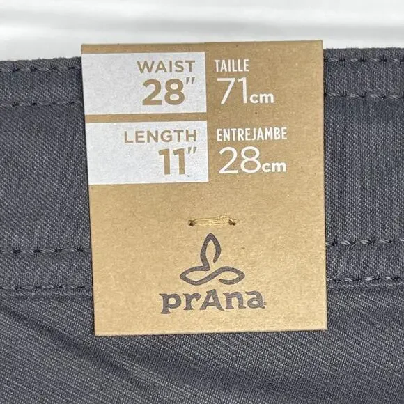 2/$30 NWT prAna Brion Short 11 inch W28 Charcoal Abrasion Resistant Reinforced - Picture 11 of 16